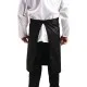 Chef wearing Whites Black Regular Bistro Apron