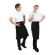 Chef wearing Whites Black Regular Bistro Apron