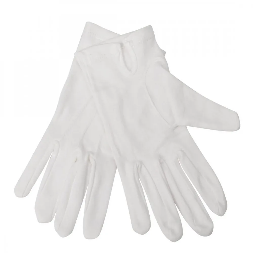Waiting Gloves Ladies White 100% Cotton - Size L