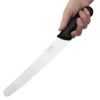 Hygiplas Serrated Pastry Knife Blk - 10''