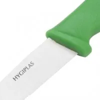 Hygiplas Green Veg Knife Serrated Green 4''