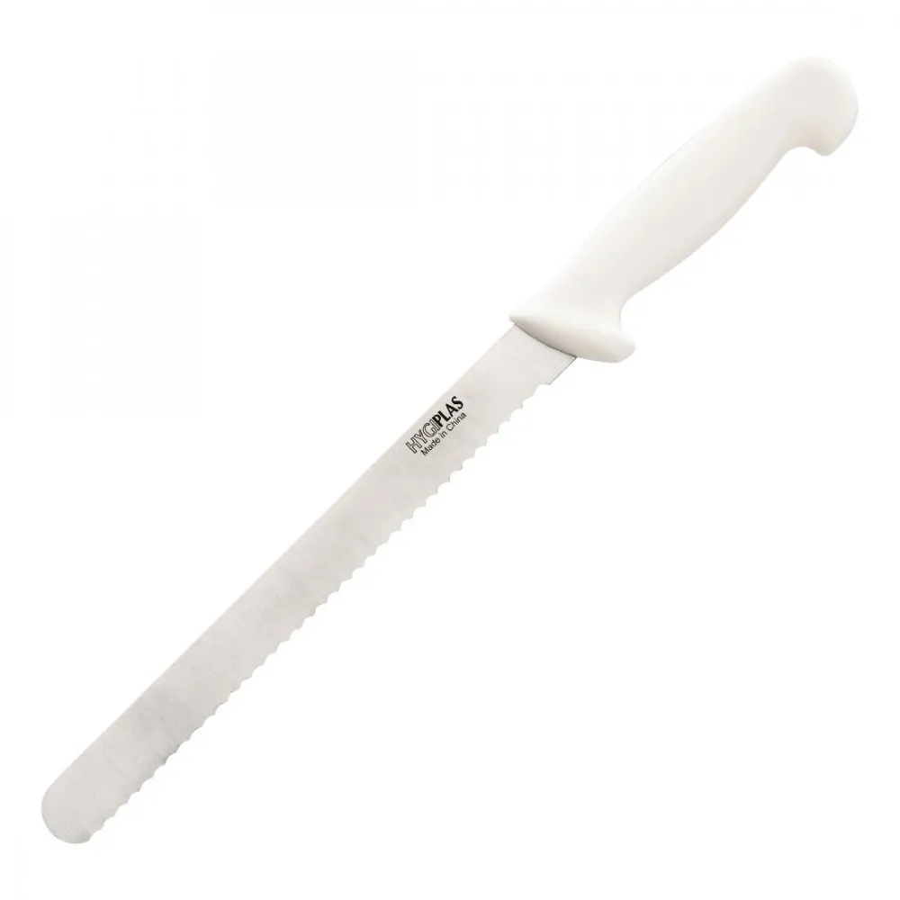 Hygiplas Serrated Slicer White 10''