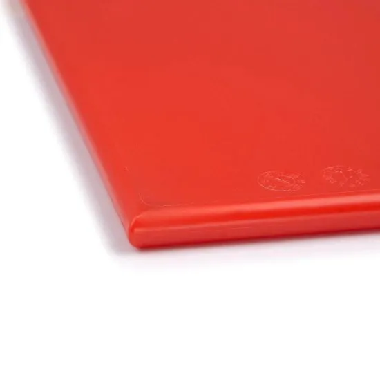 Hygiplas Anti-bacterial High Density Chopping Board Red - 18x12x1/2''