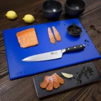 Hygiplas Anti-bacterial High Density Chopping Board Blue - 18x12x1/2''
