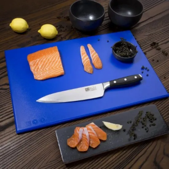 Hygiplas Anti-bacterial High Density Chopping Board Blue - 18x12x1/2''