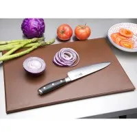 Hygiplas Anti-bacterial High Density Chopping Board Brown - 18x12x1/2''