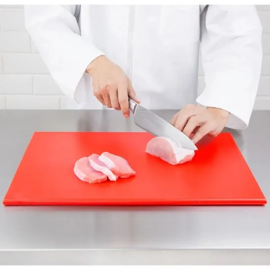 Hygiplas High Density Chopping Board Red - 450x300x12mm 17.75x12x0.5''