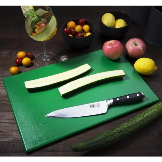 Hygiplas High Density Chopping Board Green - 450x300x12mm 17.75x12x0.5''