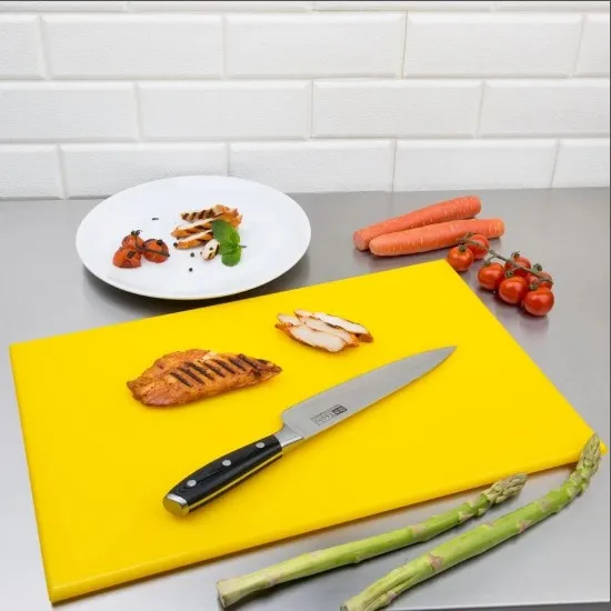 Hygiplas High Density Chopping Board Yellow - 450x300x12mm 17.75x12x0.5''