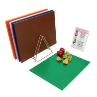 Hygiplas High Density Chopping Board Set - 24x18x1/2''