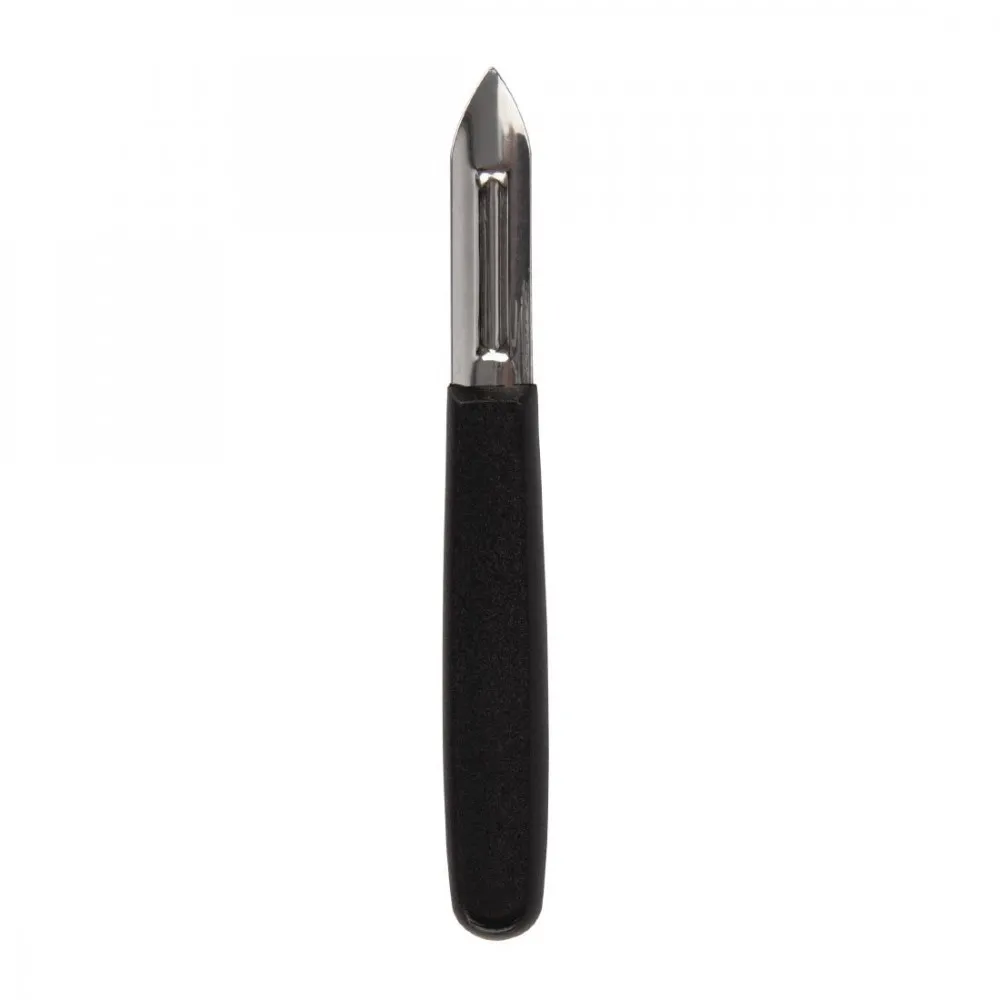 Vogue Plastic Peeler Blk Moulded Handle