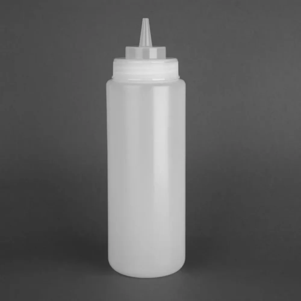 Wide Neck H/d Sauce Bottle Clear - 35oz