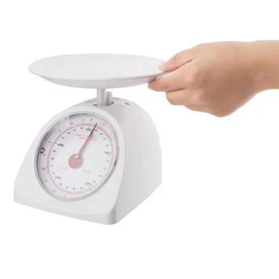 Weighstation White Plastic Diet Scale - 0.5kg/1.1lb - Gradation 2g /1/8oz