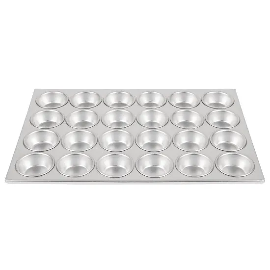 Vogue Aluminium Muffin Tray 24 Hole - Cup Size 80x35mm