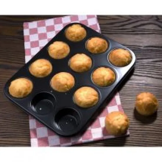Vogue Non Stick Muffin Tray 12 Cup - 350x270x30mm