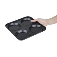 Vogue Non Stick Yorkshire Pudding Tray 4 Cup - 235x235x23mm