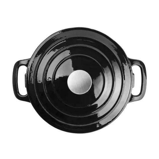 Vogue Round Casserole Blk - 4ltr 235mm