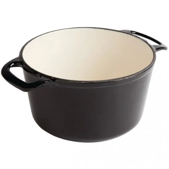 Vogue Round Casserole Blk - 4ltr 235mm