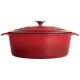 Vogue Oval Casserole Red - 6ltr 125h X 230w X 305mm D
