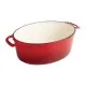 Vogue Oval Casserole Red - 6ltr 125h X 230w X 305mm D