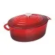Vogue Oval Casserole Red - 6ltr 125h X 230w X 305mm D