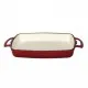 Vogue Rectangular Dish Red - 1.8ltr 40x370x217mm