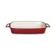 Vogue Rectangular Dish Red - 1.8ltr 40x370x217mm