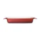 Vogue Rectangular Dish Red - 1.8ltr 40x370x217mm