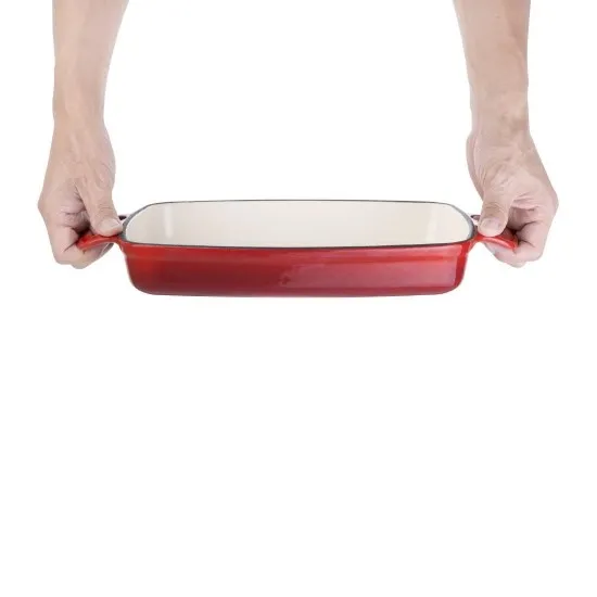 Vogue Rectangular Dish Red - 1.8ltr 40x370x217mm
