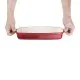Vogue Rectangular Dish Red - 1.8ltr 40x370x217mm