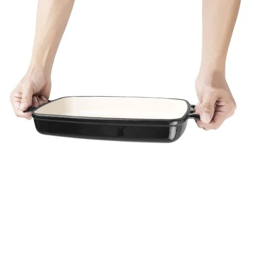 Vogue Rectangular Dish Blk - 2.8ltr 55x390x235mm