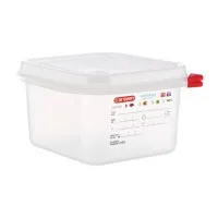 Araven Food Container - 1/6 Gn 1.7ltr With Lid 100mm (h) (pack 4)