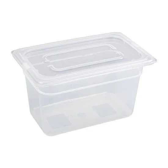 Polypropylene Gn Container 1/4 With Lid 100mm