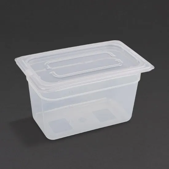 Polypropylene Gn Container 1/4 With Lid 150mm