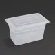 Polypropylene Gn Container 1/4 With Lid 150mm