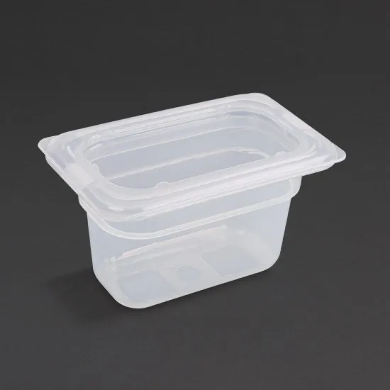 Polypropylene Gn Container 1/9 With Lid 100mm (4 Pack)