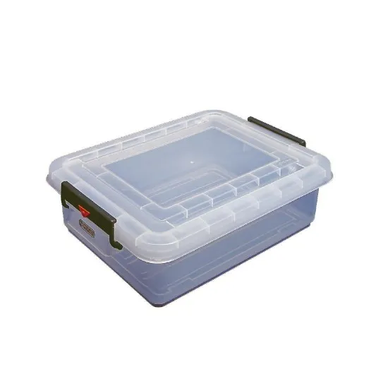 Araven Food Storage Box & Lid With Colour Clips - 40ltr 530x396x226mm