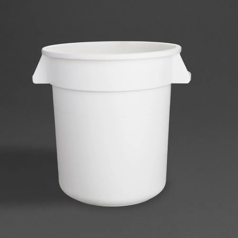 Vogue Round Container Bin White - 38ltr
