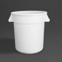 Vogue Round Container Bin White - 38ltr