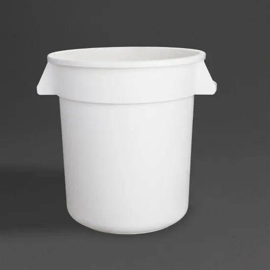 Vogue Round Container Bin White - 38ltr