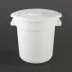 Vogue Round Container Bin White - 38ltr