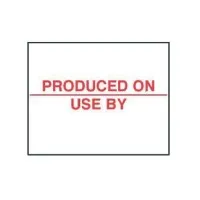 Produced On/use By Labels - 20x16mm (pack 14000)
