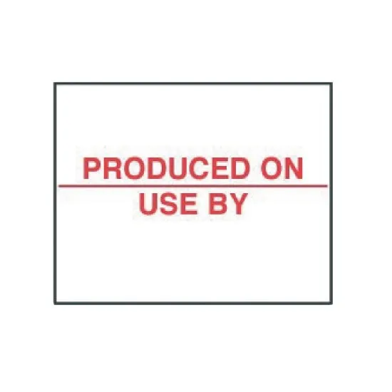 Produced On/use By Labels - 20x16mm (pack 14000)