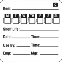 Freezable Day Of The Week Labels Pull/thaw/use By (roll 500)