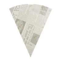Disposable Paper Chip Cone Newsprint X 1000