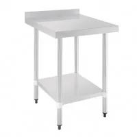 Vogue Stainless Steel Table With Upstand - 600x700x900mm
