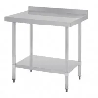 Vogue Stainless Steel Table With Upstand - 900x700x900mm