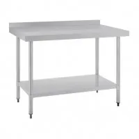 Vogue Stainless Steel Table With Upstand - 1200x700x900mm
