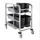 Vogue St/st Bussing Trolley - 900(h)x820(w)x440(d)mm