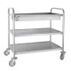Vogue Deep Tray Clearing Trolley 3 Tier St/st - 940x855x535mm